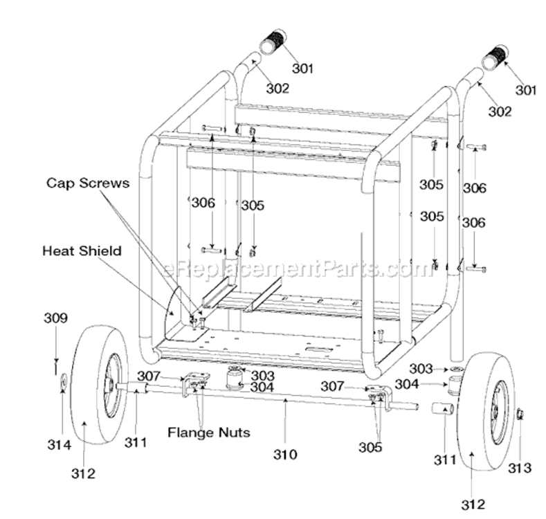 Page E Diagram and Parts List for H1000 Type 1 Porter Cable Generator